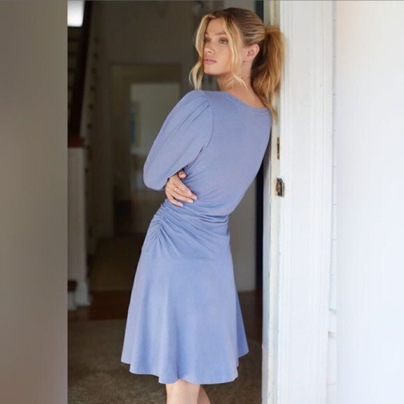 Anthropologie Daily Practice Ruched Mini Dress size xs - Picture 2 of 9